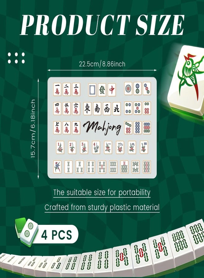 Seenelling 4 Pcs Mahjong Tile Mixer Shuffler for Mixing and Shuffling Tiles Plastic Mahjong Accessories Gifts for Lovers Playing Game (Classic Style) - Image 2